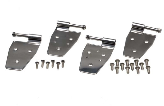 Kentrol Jeep YJ Door Hinge Set 4 Pieces 87-95 Wrangler TJ Polished Silver Kentrol