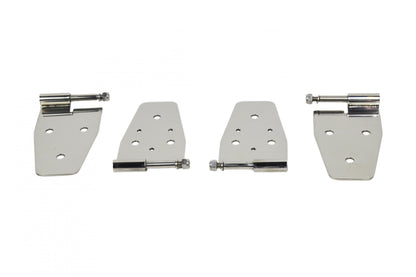 Jeep YJ Door Hinge Set 4 Pieces 87-95 Wrangler TJ Polished Silver Kentrol-1