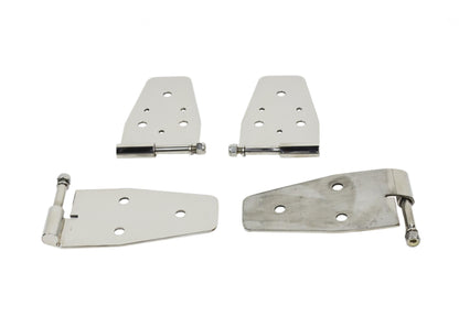 Jeep YJ Door Hinge Set 4 Pieces 87-95 Wrangler TJ Polished Silver Kentrol-2