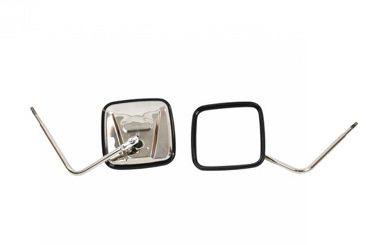Kentrol JEEP CJ/YJ/TJ/JK Outback Mirrors Pair 76-18 CJ and Wrangler YJ/TJ/JK Polished Silver Kentrol