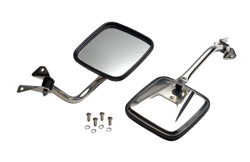 Kentrol Jeep YJ Mirror Kit Pair 87-95 Wrangler TJ Polished Silver Kentrol