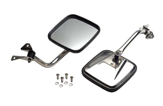 Kentrol Jeep YJ Mirror Kit Pair 87-95 Wrangler TJ Polished Silver Kentrol