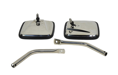 Jeep YJ Mirror Kit Pair 87-95 Wrangler TJ Polished Silver Kentrol-2