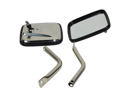 Jeep YJ Mirror Kit Pair 87-95 Wrangler TJ Polished Silver Kentrol-3