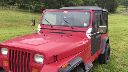 Jeep YJ Mirror Kit Pair 87-95 Wrangler TJ Polished Silver Kentrol-5