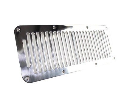 Jeep YJ Hood Vent 8 Holes 87-95 Wrangler TJ Polished Silver Kentrol-3