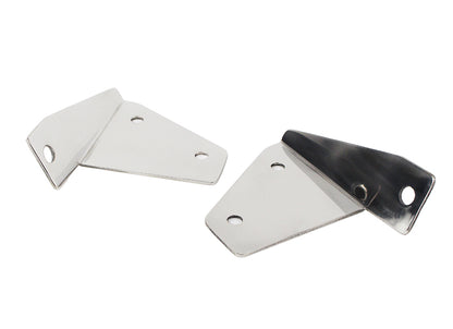 Jeep CJ/YJ Spot Light Bracket Pair 76-95 CJ and Wrangler YJ Polished Silver Kentrol-2