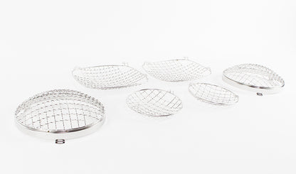 Jeep CJ Wire Mesh Guard Set 6 Pieces 76-86 CJ Polished Silver Kentrol-3