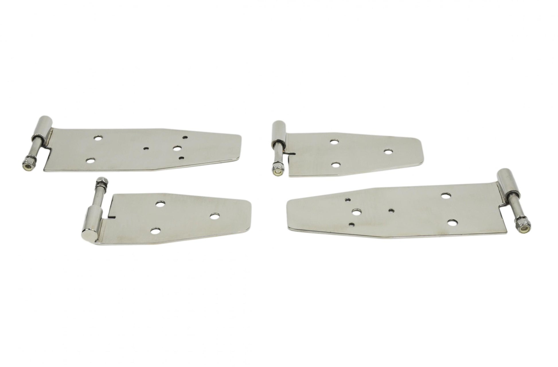 Kentrol Jeep YJ Hardtop Door Hinge Set 4 Pieces 94-95 Wrangler YJ Polished Silver Kentrol