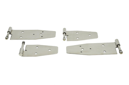 Jeep YJ Hardtop Door Hinge Set 4 Pieces 94-95 Wrangler YJ Polished Silver Kentrol-1