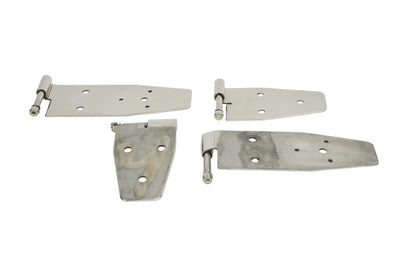 Jeep YJ Hardtop Door Hinge Set 4 Pieces 94-95 Wrangler YJ Polished Silver Kentrol-2