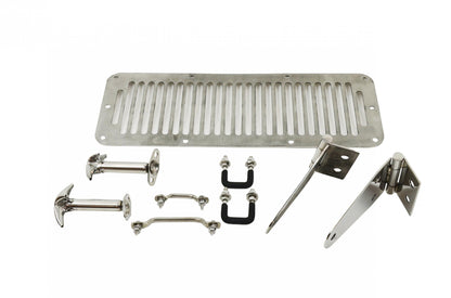 Jeep CJ/YJ Hood Kit 78-95 CJ and Wrangler YJ Polished Silver Kentrol-2