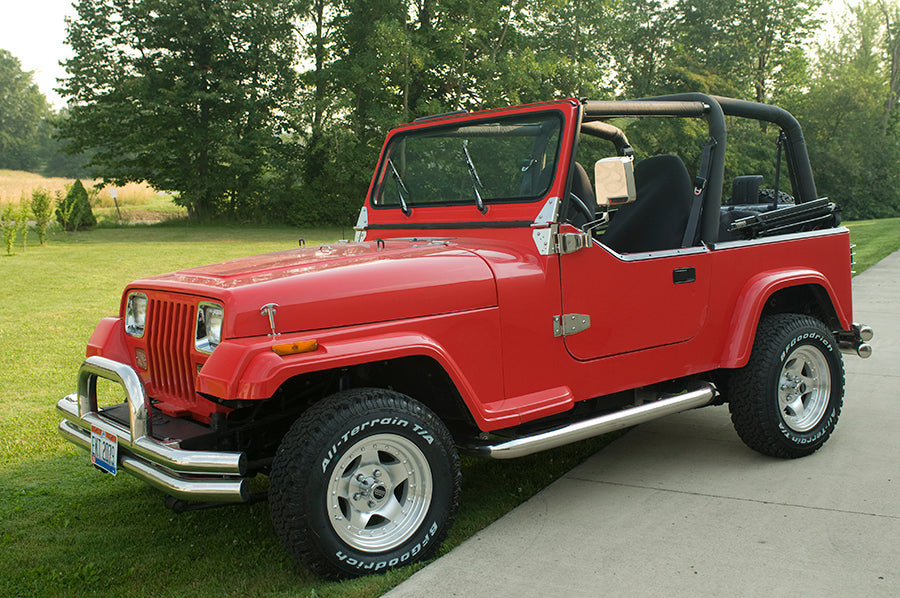 Kentrol Jeep CJ/YJ Hood Kit  78-95 CJ and Wrangler YJ Polished Silver Kentrol