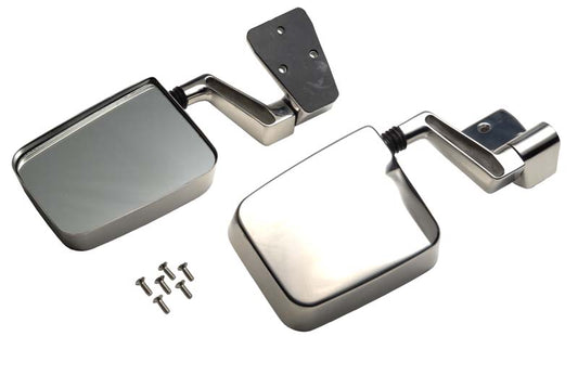 Kentrol Jeep YJ/TJ Mirror Kit Pair 88-06 Wrangler YJ/TJ Polished Silver Kentrol