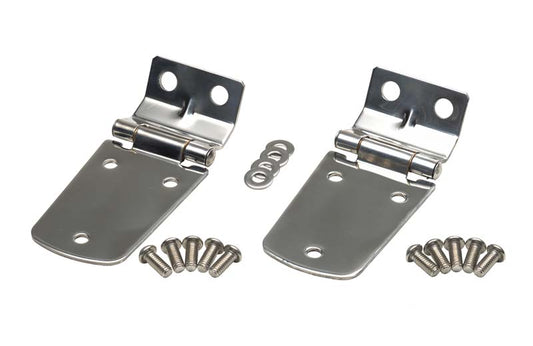 Kentrol Jeep TJ Hood Hinge Pair 97-06 Wrangler TJ Polished Silver Kentrol