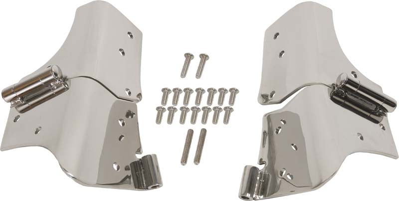 Kentrol Jeep TJ Windshield Hinge Pair 97-06 Wrangler TJ Polished Silver Kentrol