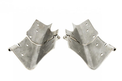 Jeep TJ Windshield Hinge Pair 97-06 Wrangler TJ Polished Silver Kentrol-1