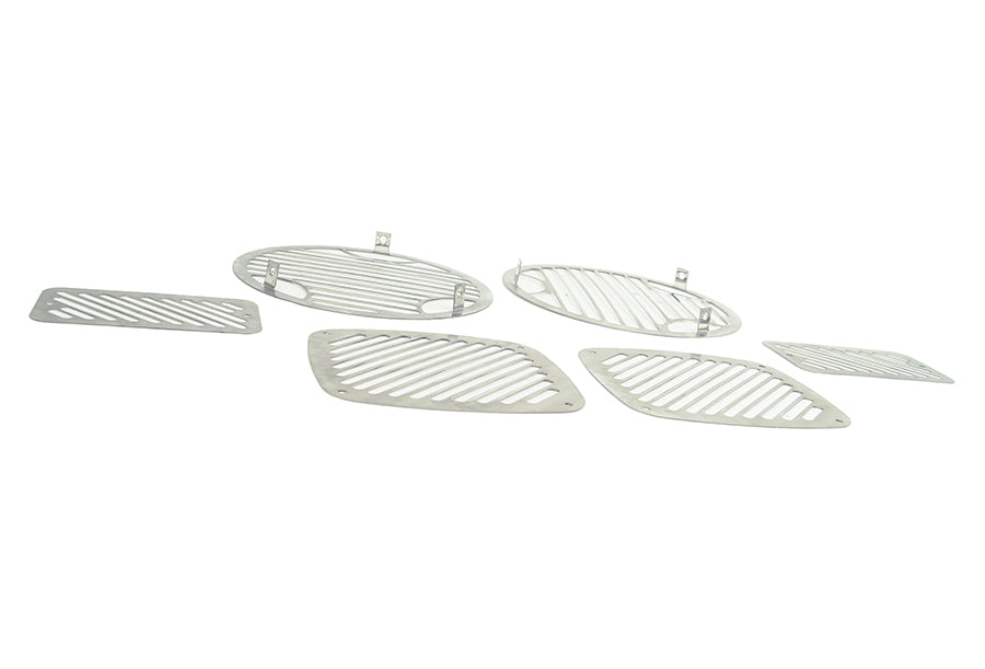 Kentrol Jeep TJ Billet Style Light Kit 6 Pieces 97-06 Wrangler TJ Polished Silver Kentrol
