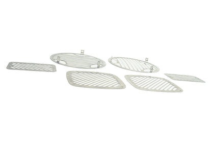 Jeep TJ Billet Style Light Kit 6 Pieces 97-06 Wrangler TJ Polished Silver Kentrol-3