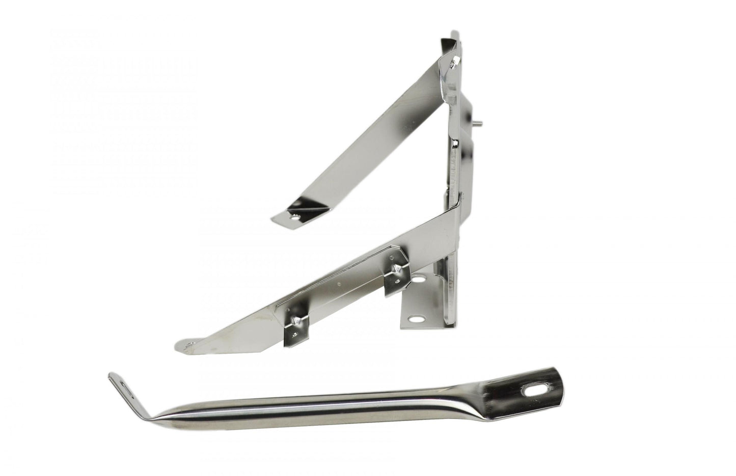 Jeep CJ Battery Tray with support arm 76-86 CJ Polished Silver Kentrol-2