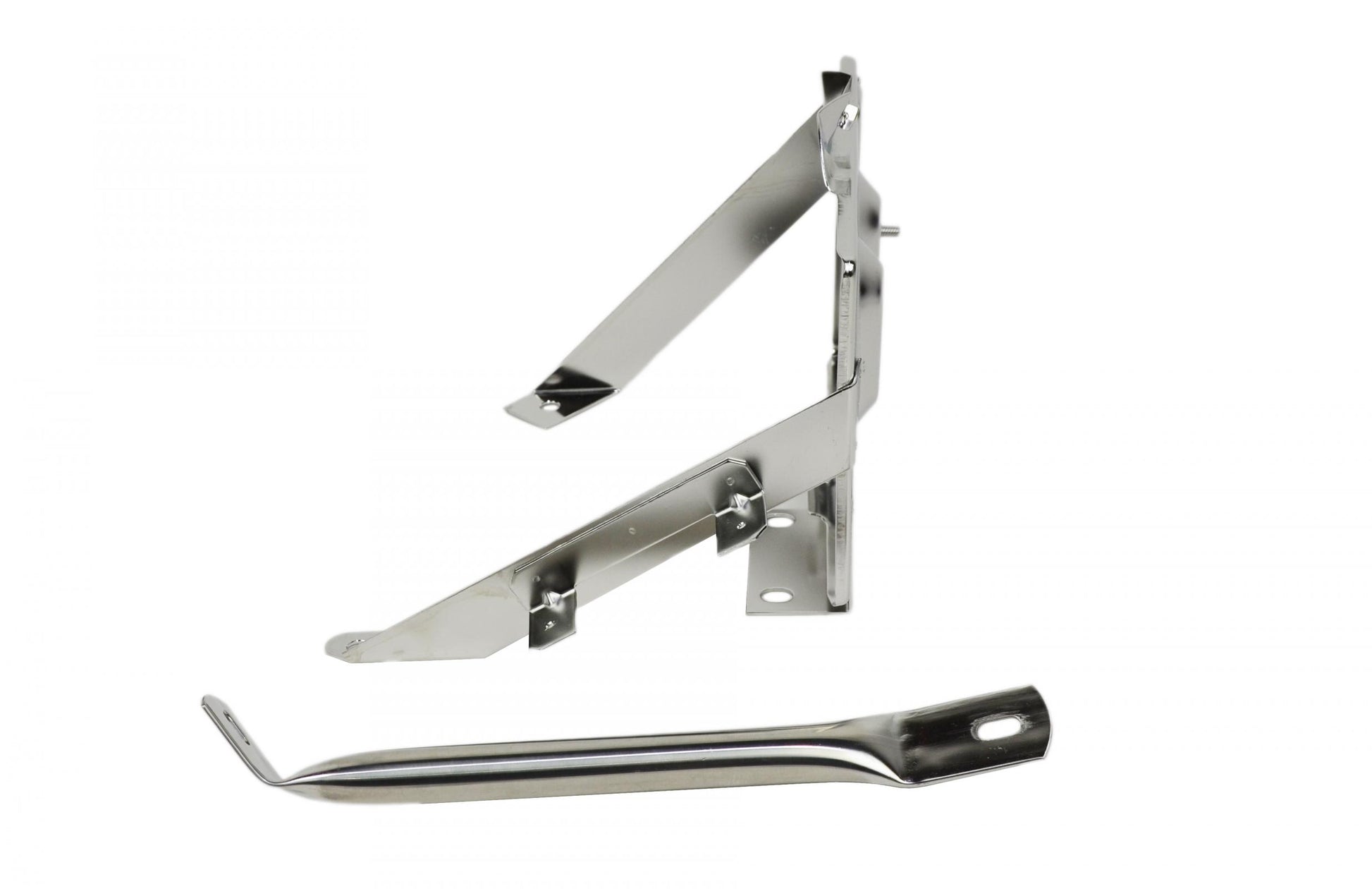 Jeep CJ Battery Tray with support arm 76-86 CJ Polished Silver Kentrol-2