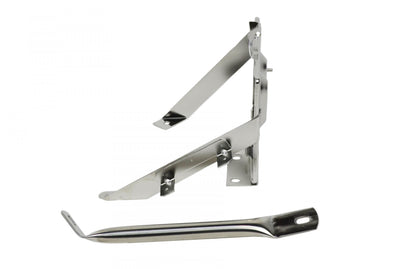 Jeep CJ Battery Tray with support arm 76-86 CJ Polished Silver Kentrol-2