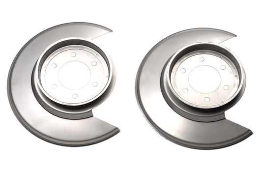Kentrol Jeep CJ Disc Brake Dust Cover Pair 76-78 CJ Polished Silver Kentrol