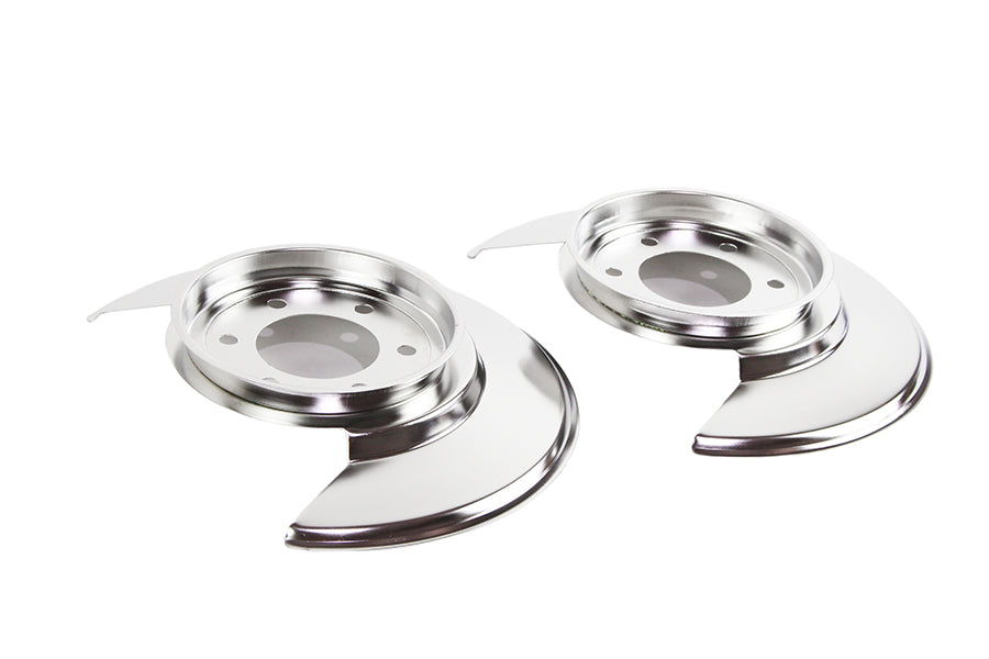 Kentrol Jeep CJ Disc Brake Dust Cover Pair 76-78 CJ Polished Silver Kentrol