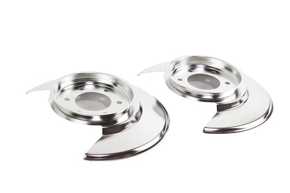 Jeep CJ Disc Brake Dust Cover Pair 76-78 CJ Polished Silver Kentrol-4