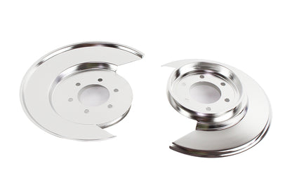 Jeep CJ Disc Brake Dust Cover Pair 76-78 CJ Polished Silver Kentrol-6