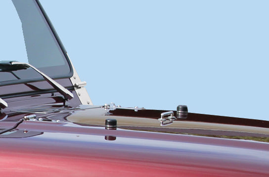 Kentrol Jeep TJ/JK Hood Bumpers 97-18 Wrangler TJ/JK Polished Silver Kentrol