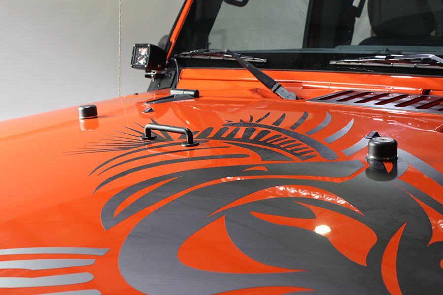 Kentrol Jeep TJ/JK Hood Bumpers 97-18 Wrangler TJ/JK Polished Silver Kentrol