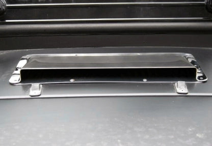 Jeep CJ/YJ Hood Vent Air Scoop 78-95 CJ and Wrangler YJ Polished Silver Kentrol-4