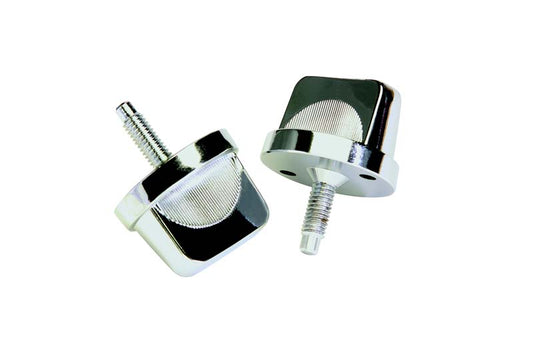 Kentrol Jeep CJ/YJ Windshield Knobs Pair 76-95 CJ and Wrangler YJ Polished Silver Kentrol