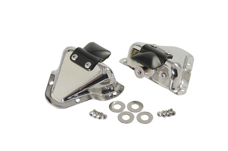 Kentrol Jeep CJ/YJ Interior Door Latch Brackets Pair 81-95 CJ and Wrangler YJ Polished Silver Kentrol