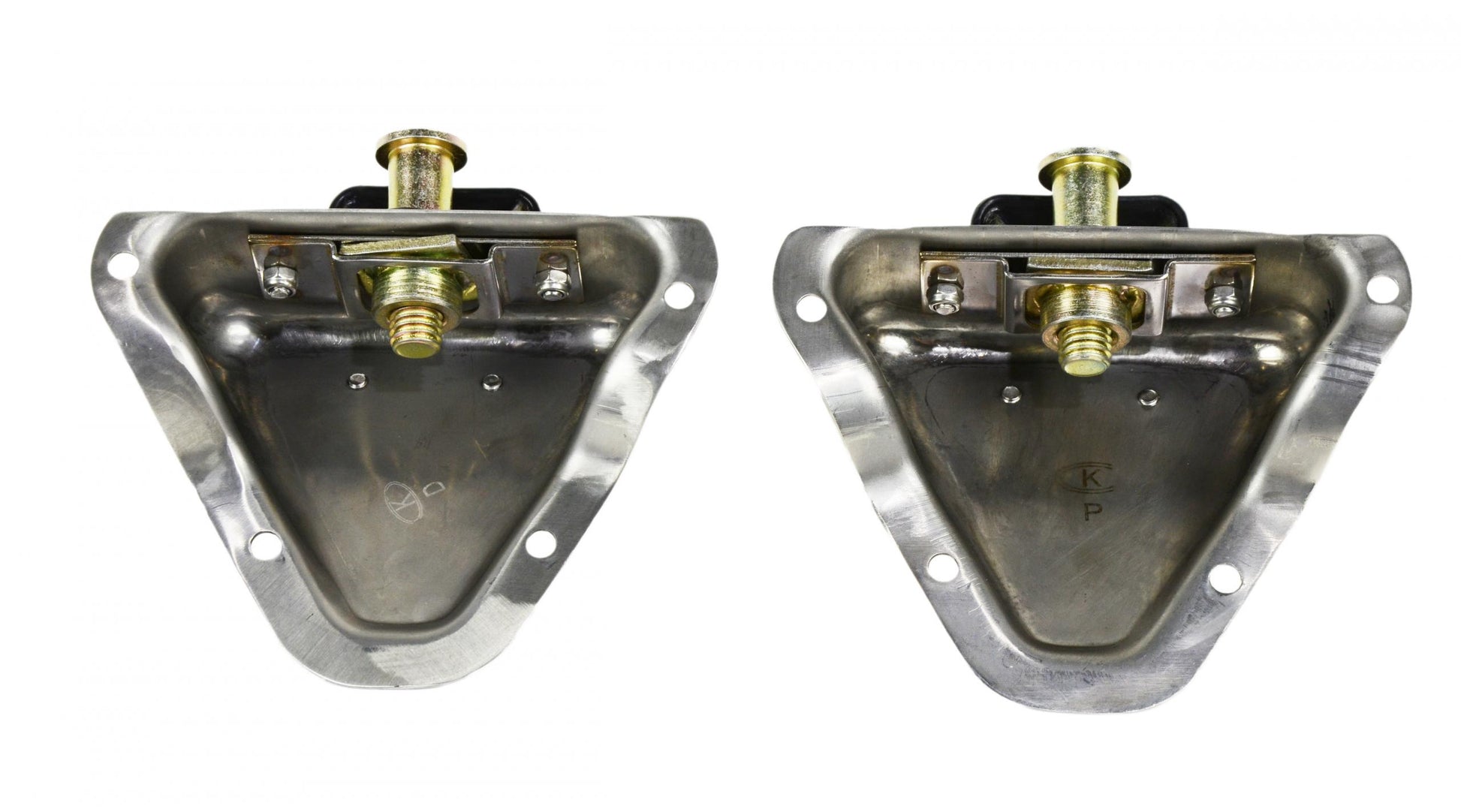 Kentrol Jeep CJ/YJ Interior Door Latch Brackets Pair 81-95 CJ and Wrangler YJ Polished Silver Kentrol