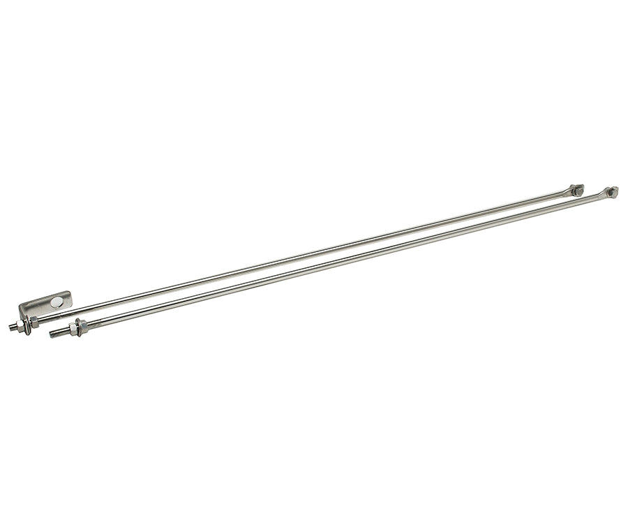 Kentrol Jeep CJ Strut Rod Kit  72-86 CJ Polished Silver Kentrol