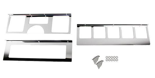 Kentrol Jeep YJ Dash Overlay Set (3 pieces) 87-95 Wrangler TJ Polished Silver Kentrol