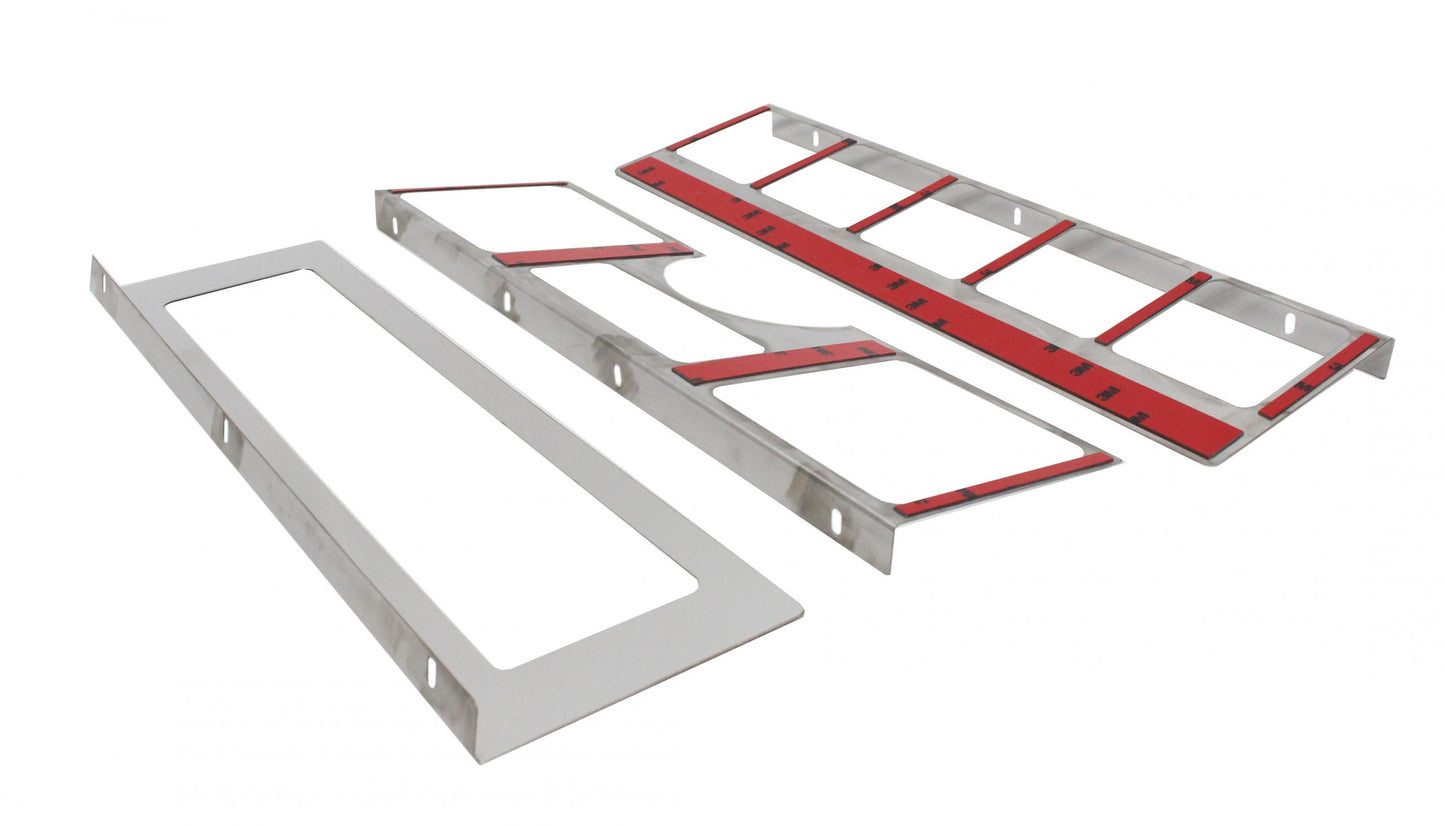 Kentrol Jeep YJ Dash Overlay Set (3 pieces) 87-95 Wrangler TJ Polished Silver Kentrol