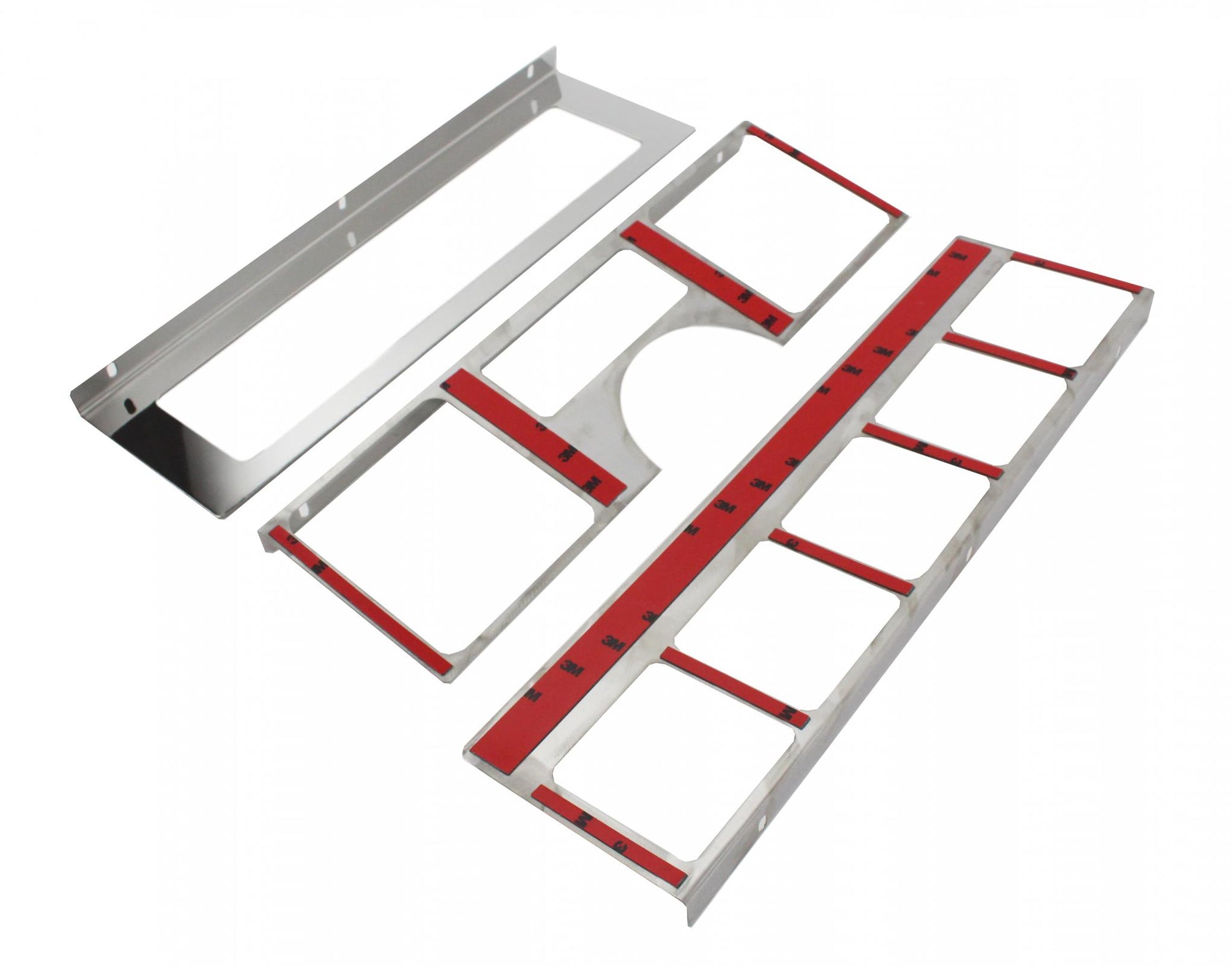 Kentrol Jeep YJ Dash Overlay Set (3 pieces) 87-95 Wrangler TJ Polished Silver Kentrol