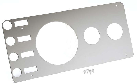 Kentrol Jeep CJ Gauge Cover Without Radio Opening 76-86 CJ Polished Silver Kentrol