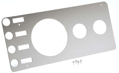 Jeep CJ Gauge Cover Without Radio Opening 76-86 CJ Polished Silver Kentrol