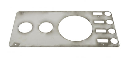 Jeep CJ Gauge Cover Without Radio Opening 76-86 CJ Polished Silver Kentrol-1