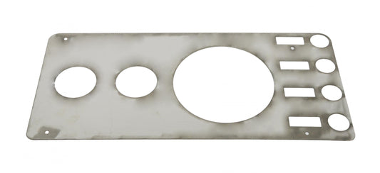 Jeep CJ Gauge Cover Without Radio Opening 76-86 CJ Polished Silver Kentrol-1