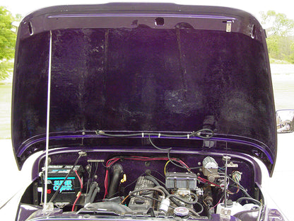 Jeep CJ Hood Prop Rod 72-86 CJ Polished Silver Kentrol-3