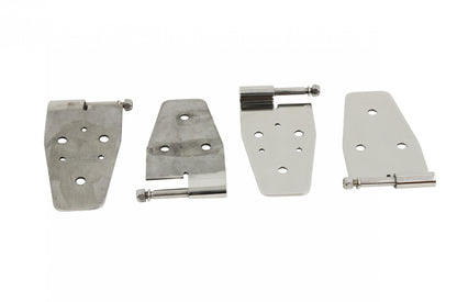 Jeep TJ Door Hinge Set 4 Pieces 97-06 Wrangler TJ Polished Silver Kentrol-1