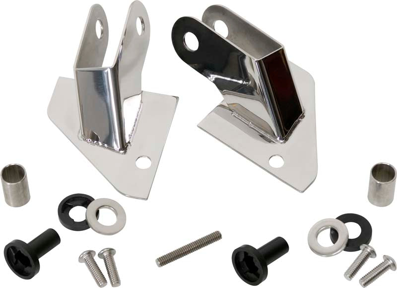 Kentrol Jeep YJ Mirror Relocation Bracket Pair 87-95 Wrangler TJ Polished Silver Kentrol