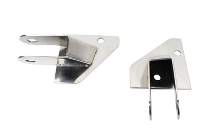 Jeep YJ Mirror Relocation Bracket Pair 87-95 Wrangler TJ Polished Silver Kentrol-1