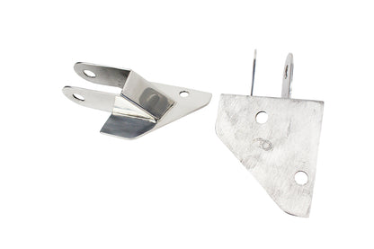 Jeep YJ Mirror Relocation Bracket Pair 87-95 Wrangler TJ Polished Silver Kentrol-2