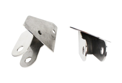 Jeep YJ Mirror Relocation Bracket Pair 87-95 Wrangler TJ Polished Silver Kentrol-3